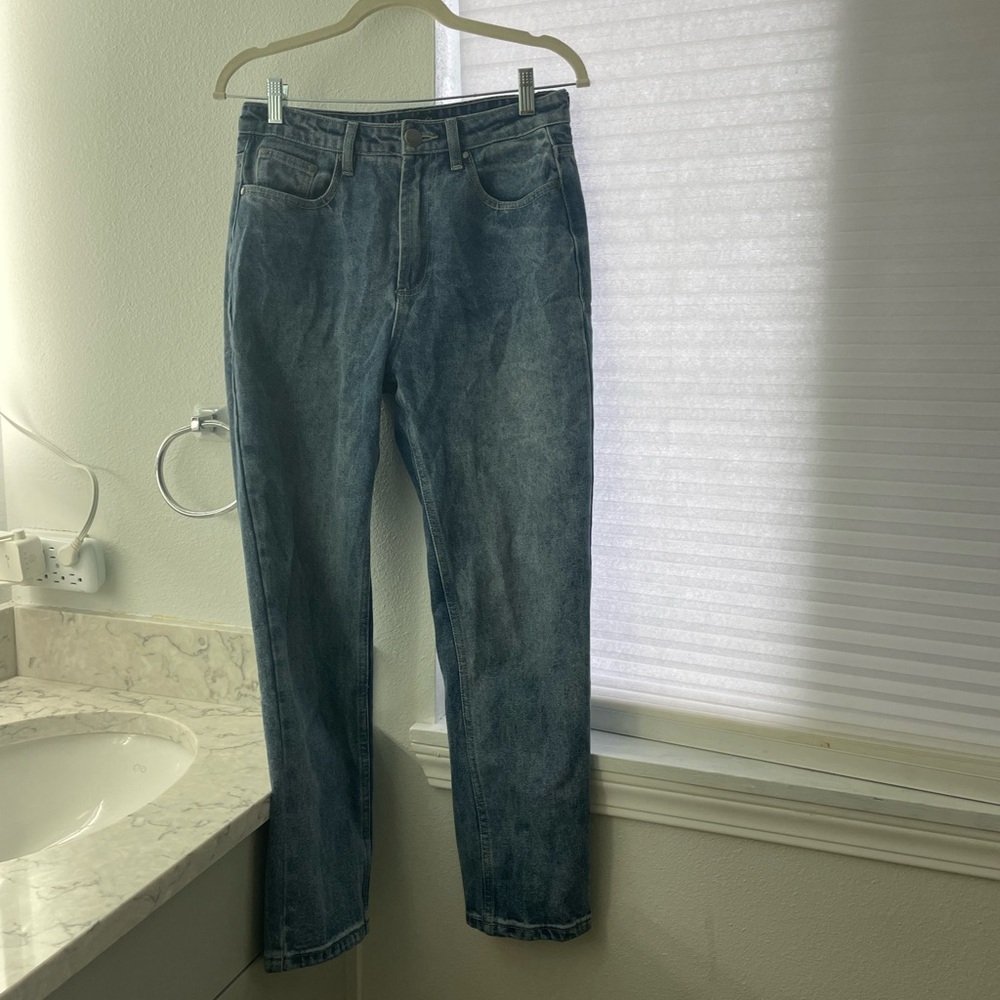 Nasty Gal Men's Classic Blue Straight Jeans
